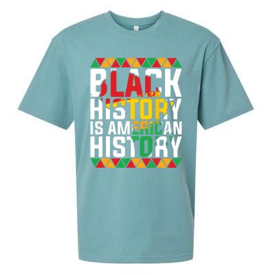 Black History Is American History Patriotic African American Sueded Cloud Jersey T-Shirt