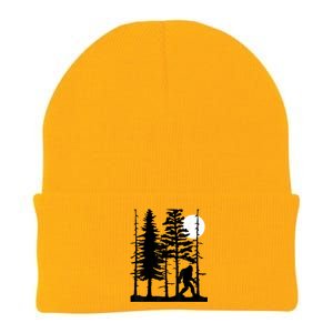 Bigfoot Hiding In Forest For Sasquatch Believers Knit Cap Winter Beanie