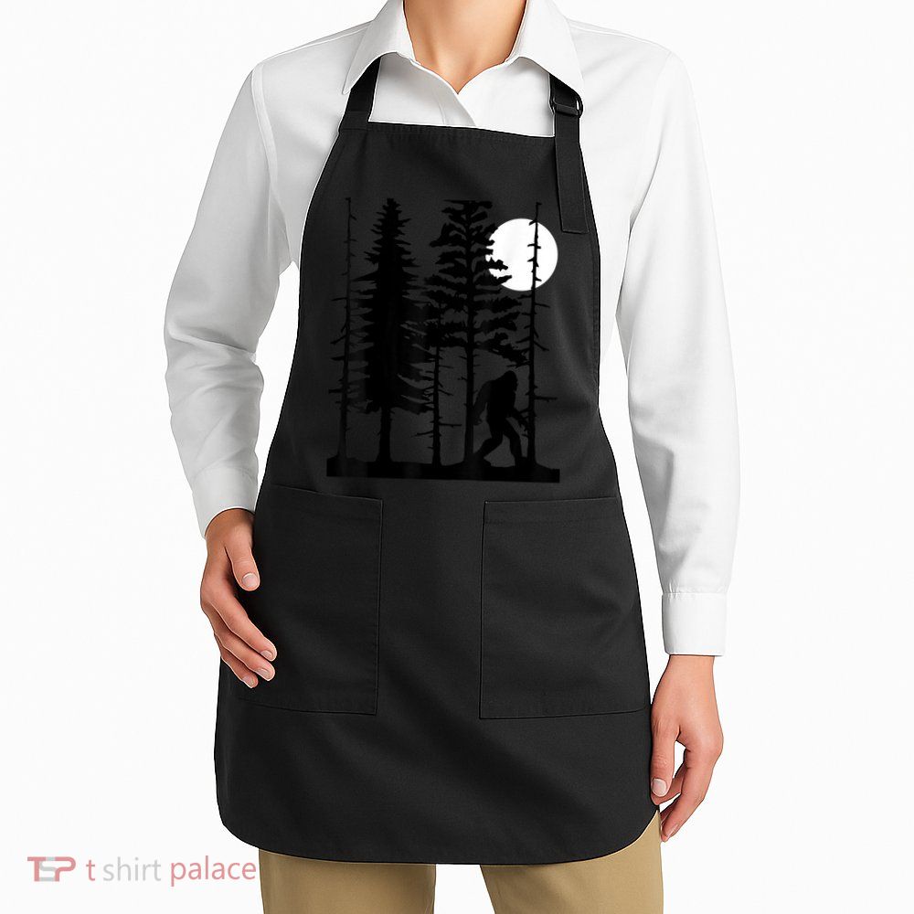 Bigfoot Hiding In Forest For Sasquatch Believers Apron