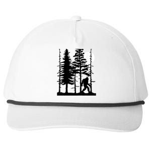 Bigfoot Hiding In Forest For Sasquatch Believers Snapback Five-Panel Rope Hat