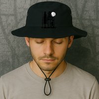 Bigfoot Hiding In Forest For Sasquatch Believers Bucket Hat