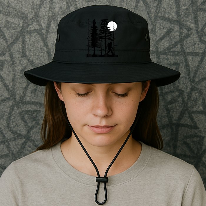 Bigfoot Hiding In Forest For Sasquatch Believers Bucket Hat