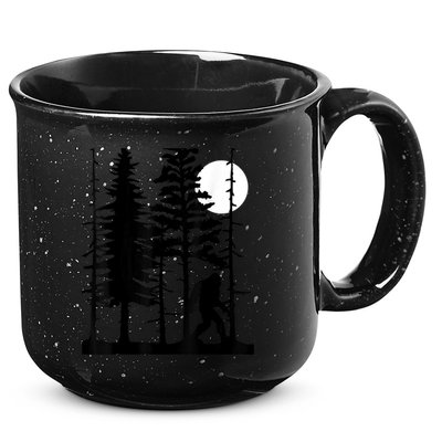 Bigfoot Hiding In Forest For Sasquatch Believers 15oz Campfire Ceramic Mug