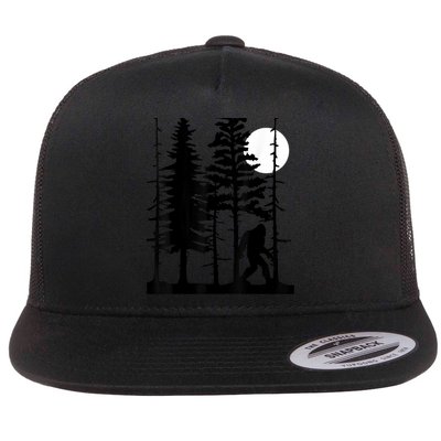 Bigfoot Hiding In Forest For Sasquatch Believers Flatbill Hat