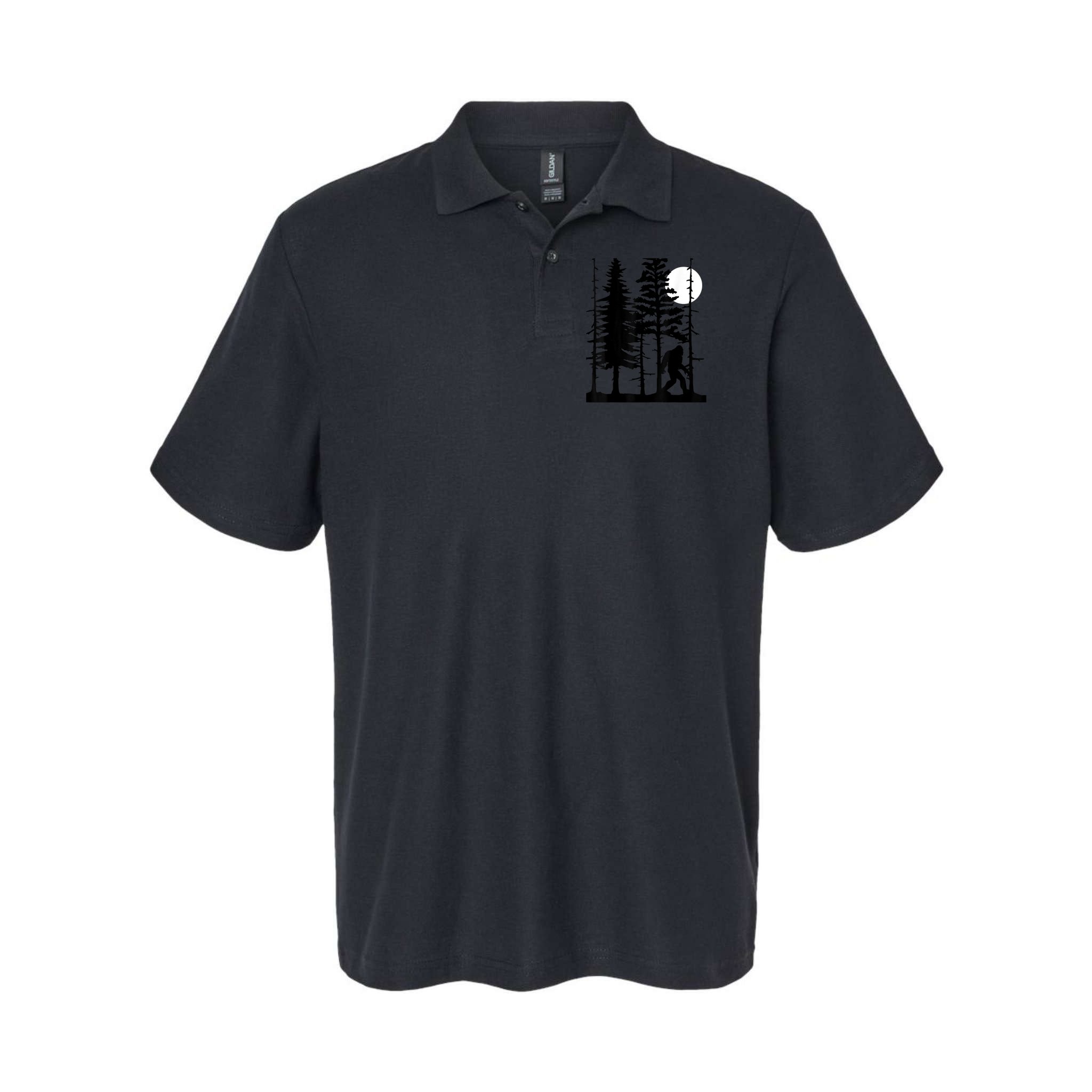 Bigfoot Hiding In Forest For Sasquatch Believers Polo