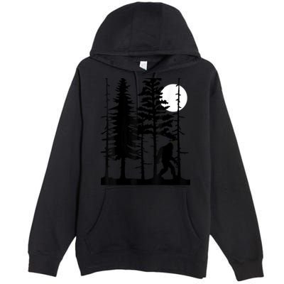 Bigfoot Hiding In Forest For Sasquatch Believers Premium Pullover Hoodie