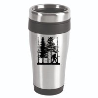 Bigfoot Hiding In Forest For Sasquatch Believers 16oz Travel Tumbler