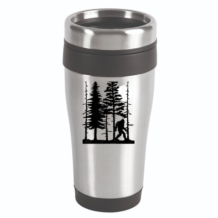 Bigfoot Hiding In Forest For Sasquatch Believers 16oz Travel Tumbler