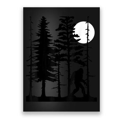 Bigfoot Hiding In Forest For Sasquatch Believers Poster