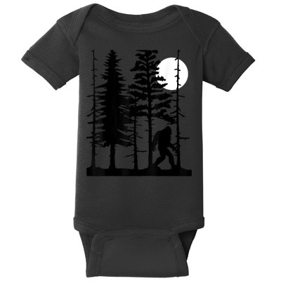 Bigfoot Hiding In Forest For Sasquatch Believers Baby Bodysuit