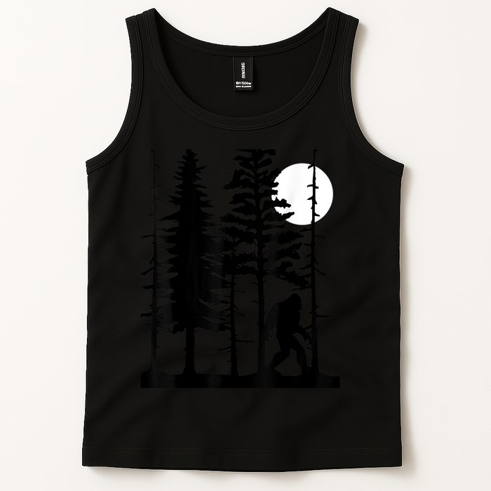 Bigfoot Hiding In Forest For Sasquatch Believers Tank Top