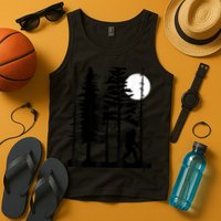 Bigfoot Hiding In Forest For Sasquatch Believers Tank Top