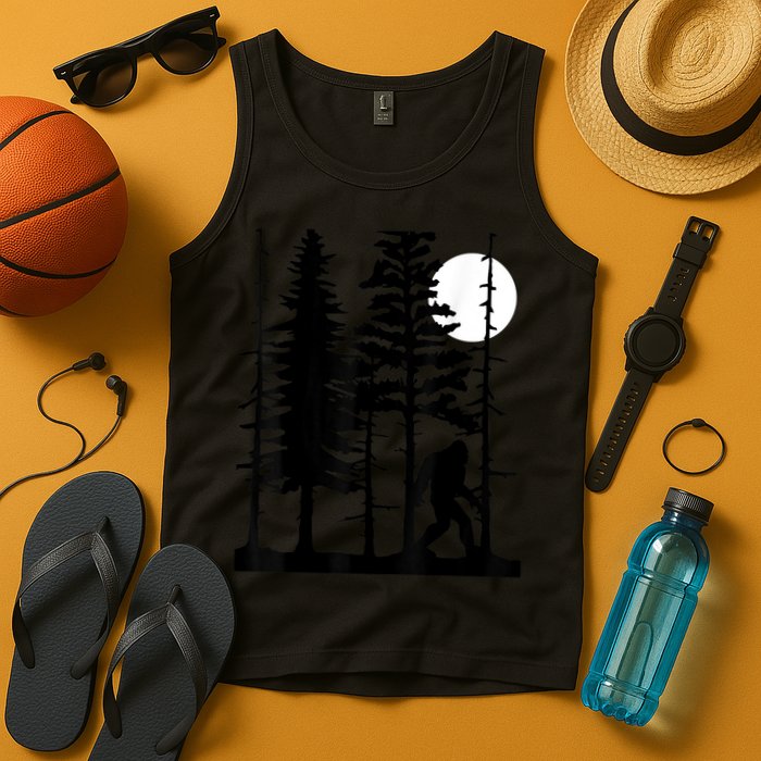 Bigfoot Hiding In Forest For Sasquatch Believers Tank Top