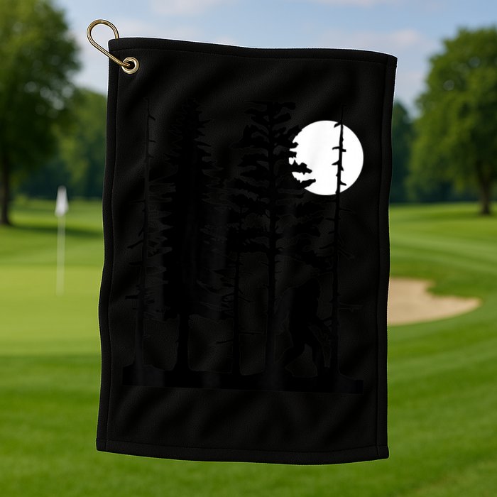 Bigfoot Hiding In Forest For Sasquatch Believers Golf Towel