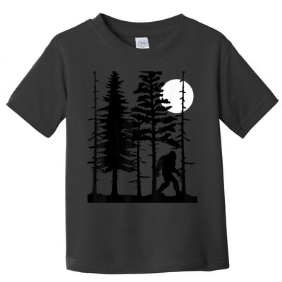 Bigfoot Hiding In Forest For Sasquatch Believers Toddler T-Shirt