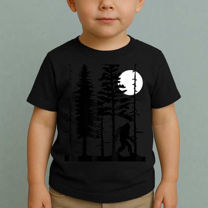 Bigfoot Hiding In Forest For Sasquatch Believers Toddler T-Shirt