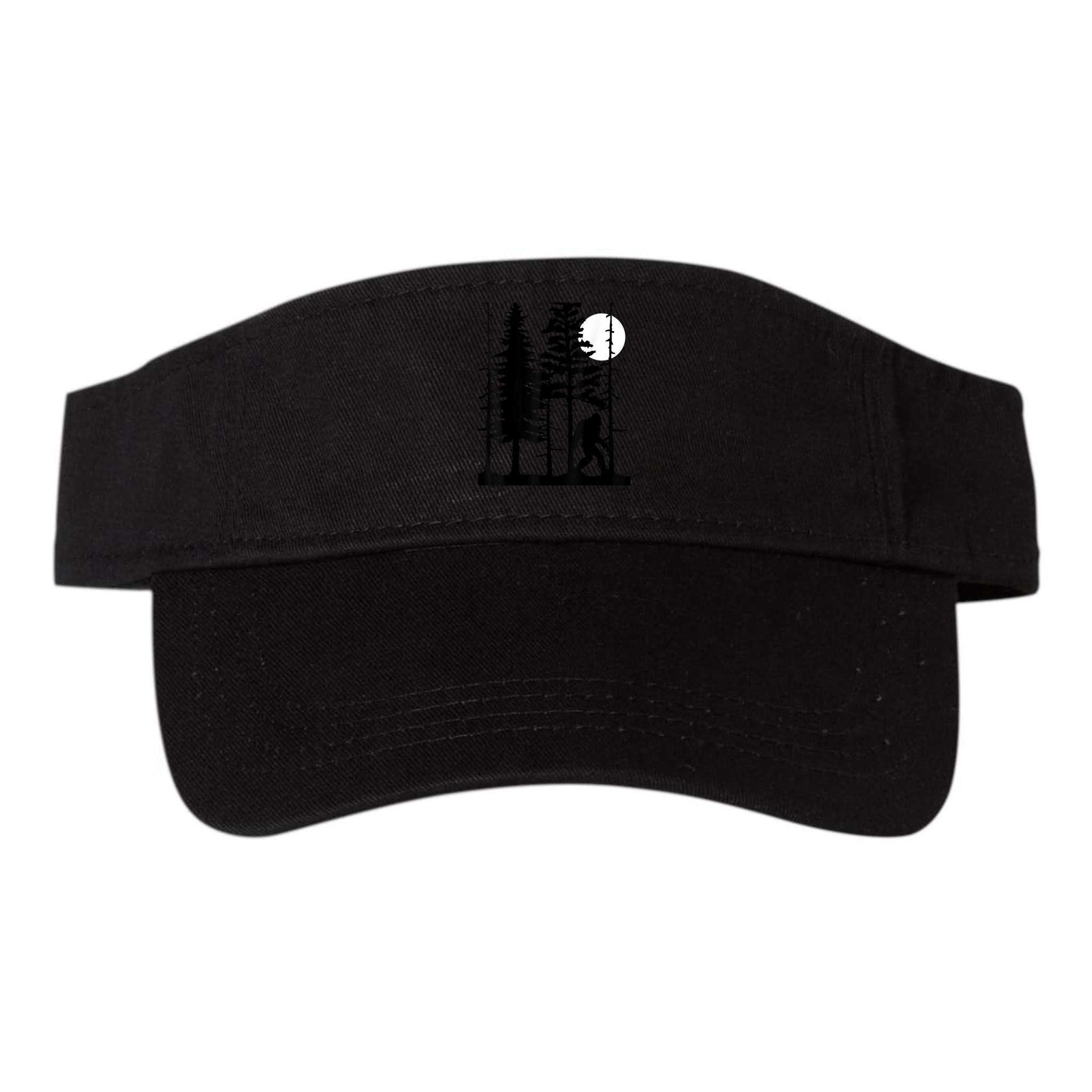 Bigfoot Hiding In Forest For Sasquatch Believers Visor