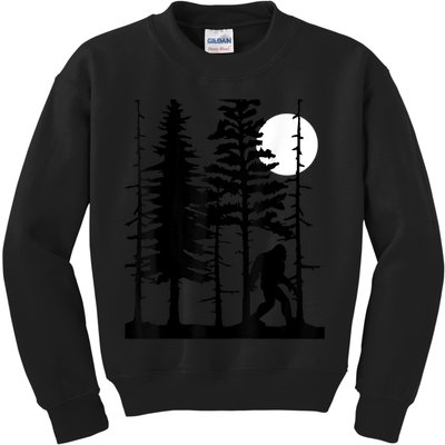 Bigfoot Hiding In Forest For Sasquatch Believers Kids Sweatshirt