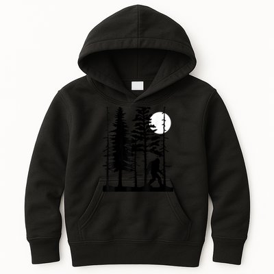 Bigfoot Hiding In Forest For Sasquatch Believers Kids Hoodie