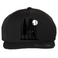 Bigfoot Hiding In Forest For Sasquatch Believers Wool Snapback Cap
