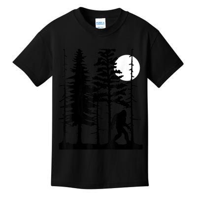Bigfoot Hiding In Forest For Sasquatch Believers Kids T-Shirt