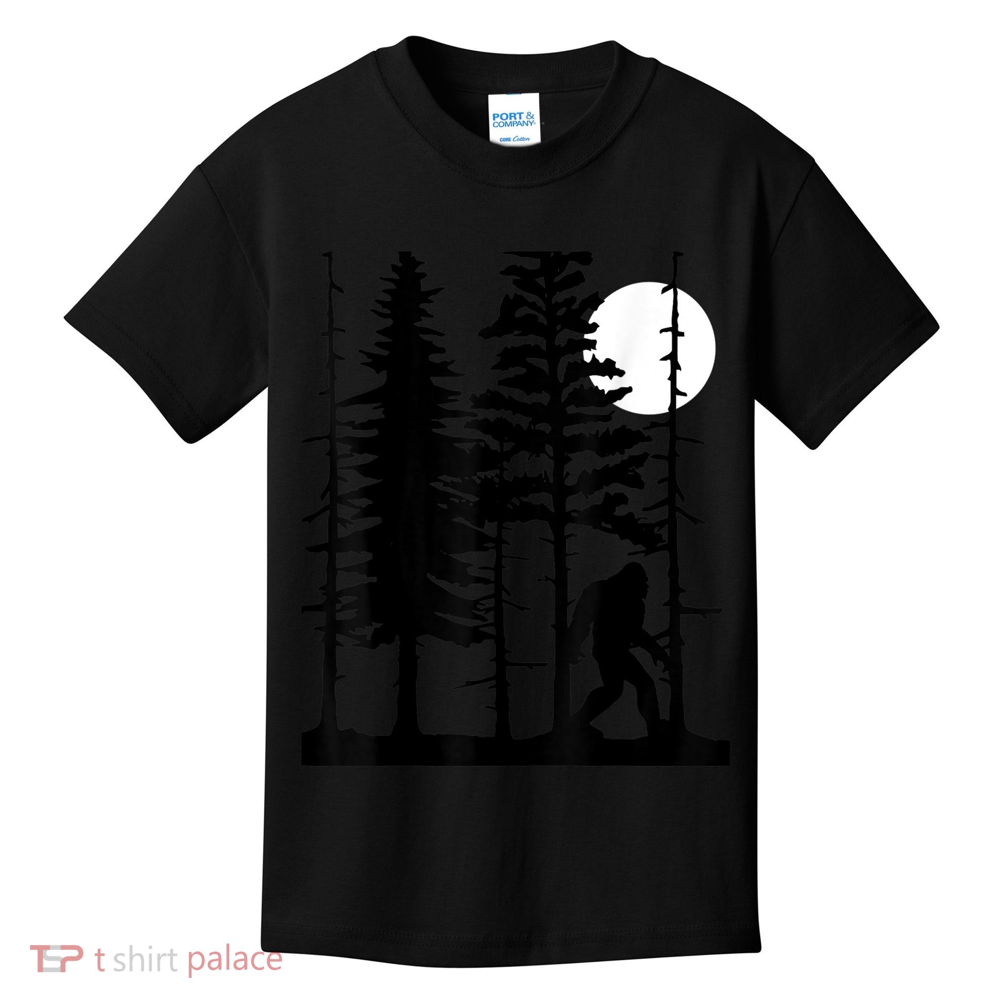 Bigfoot Hiding In Forest For Sasquatch Believers Kids T-Shirt
