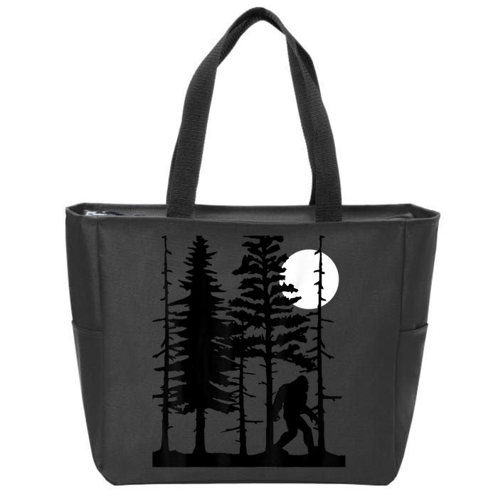 Bigfoot Hiding In Forest For Sasquatch Believers Zip Tote Bag