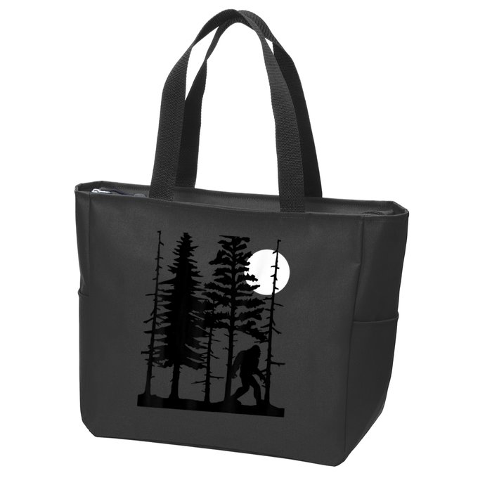 Bigfoot Hiding In Forest For Sasquatch Believers Zip Tote Bag