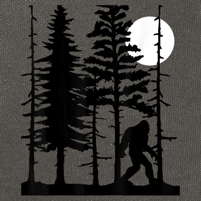 Bigfoot Hiding In Forest For Sasquatch Believers Cotton Canvas Backpack