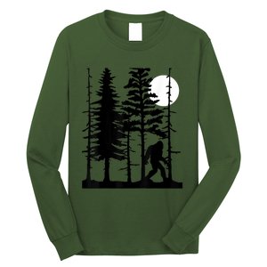 Bigfoot Hiding In Forest For Sasquatch Believers Long Sleeve Shirt