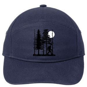 Bigfoot Hiding In Forest For Sasquatch Believers 7-Panel Snapback Hat