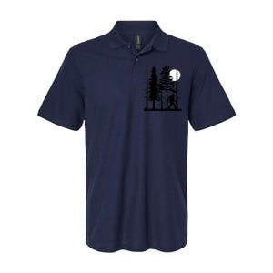 Bigfoot Hiding In Forest For Sasquatch Believers Softstyle Adult Sport Polo