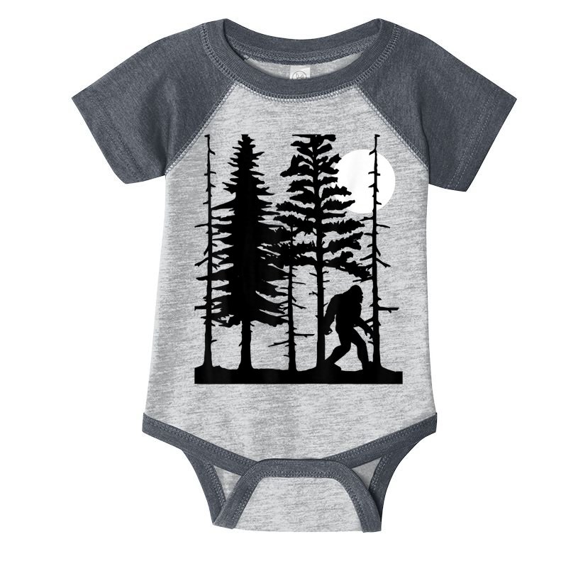 Bigfoot Hiding In Forest For Sasquatch Believers Infant Baby Jersey Bodysuit