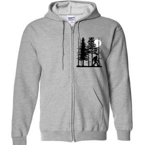 Bigfoot Hiding In Forest For Sasquatch Believers Full Zip Hoodie