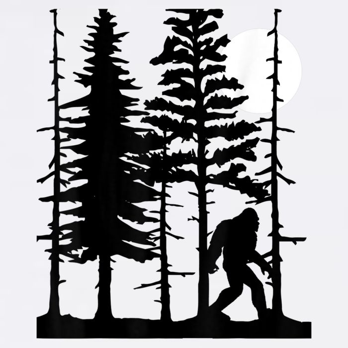 Bigfoot Hiding In Forest For Sasquatch Believers Garment-Dyed Sweatshirt