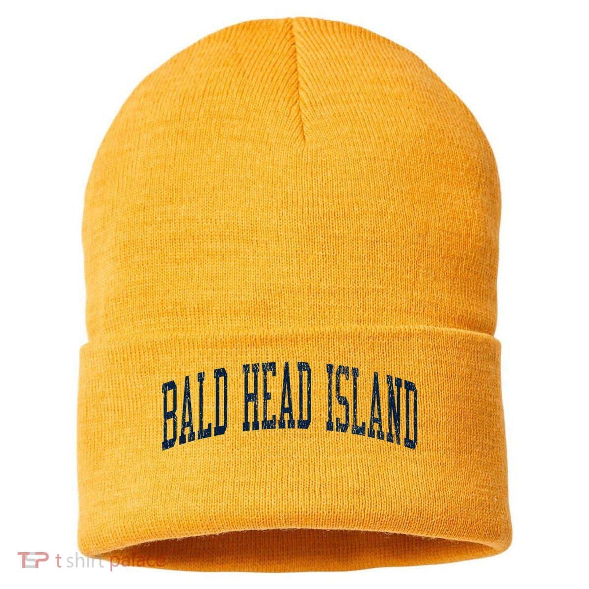 Bald Head Island Nc Vintage Athletic Sports Sustainable Knit Beanie