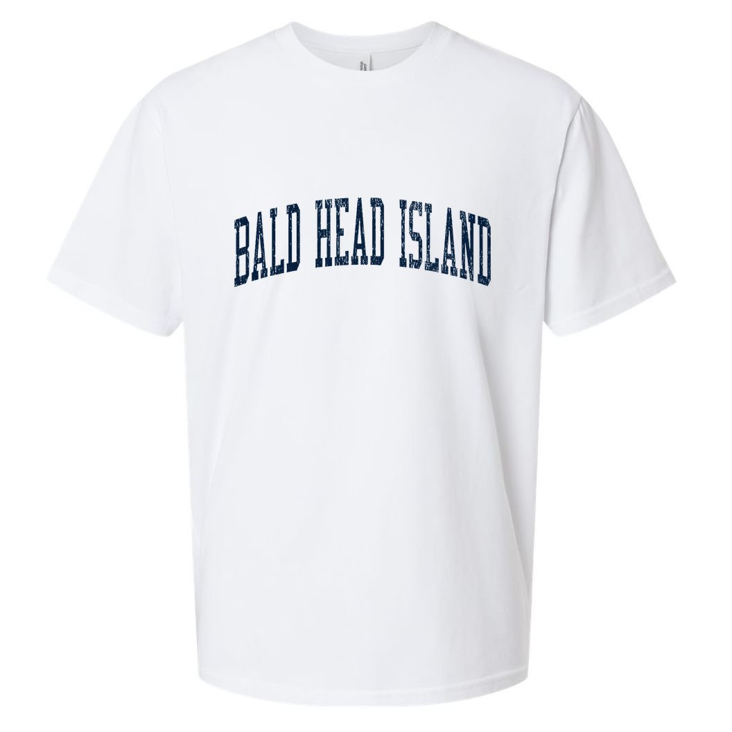 Bald Head Island Nc Vintage Athletic Sports Sueded Cloud Jersey T-Shirt