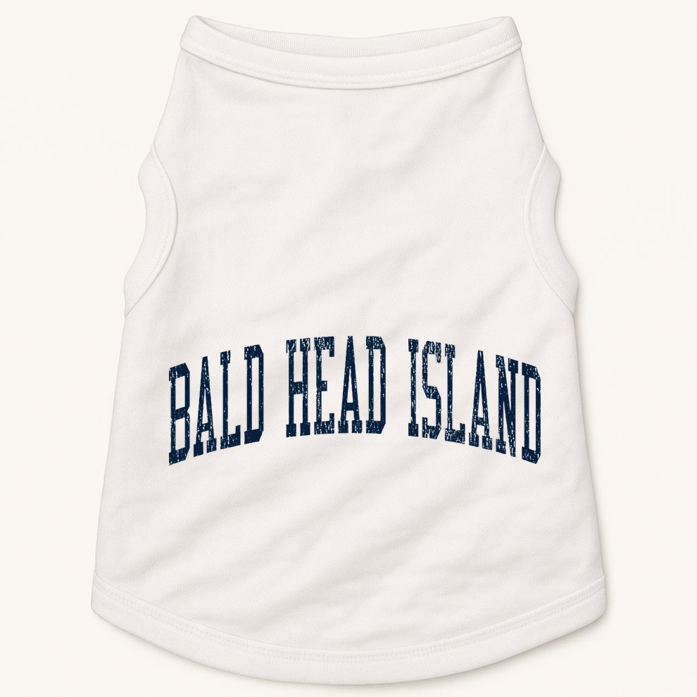 Bald Head Island Nc Vintage Athletic Sports Doggie Tank