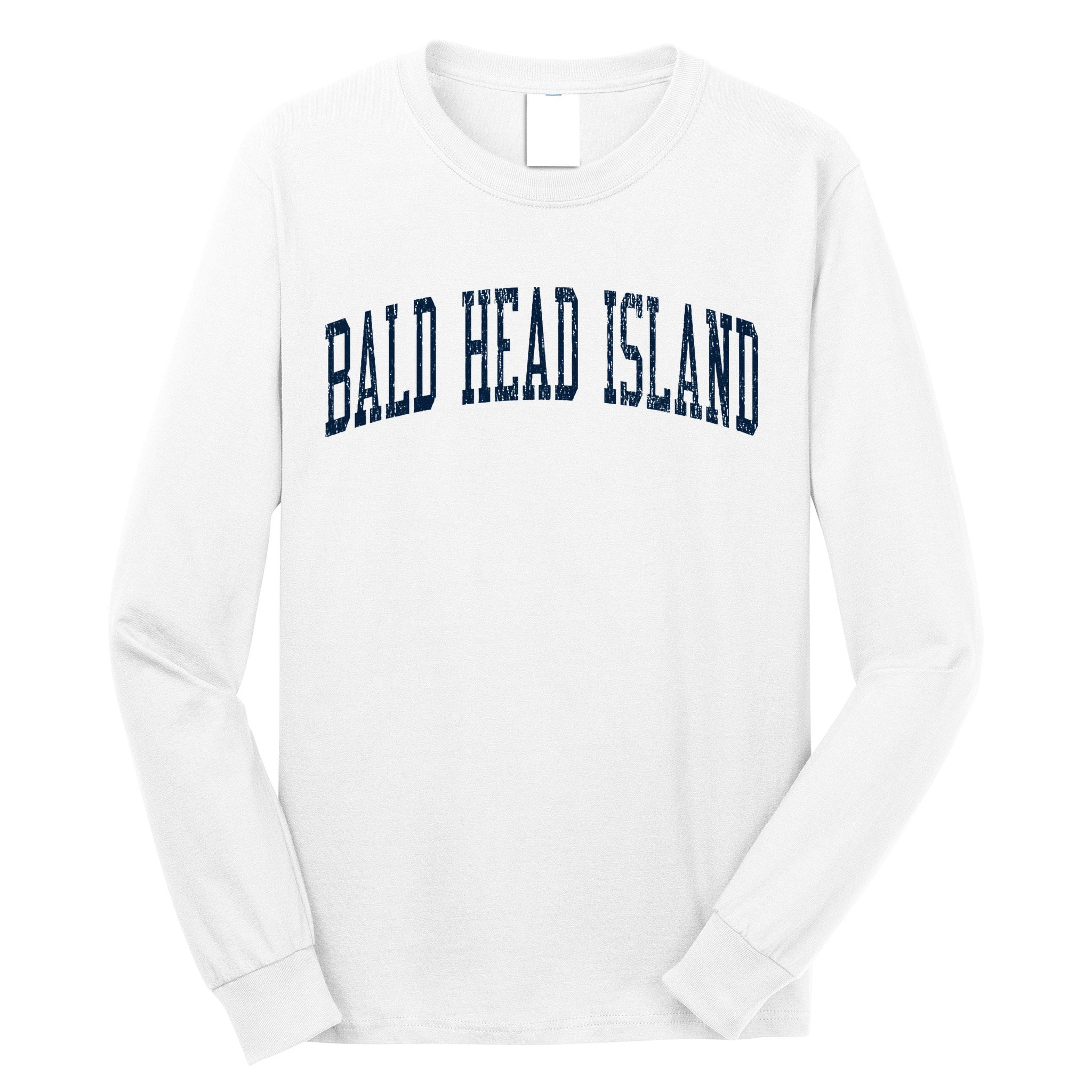 Bald Head Island Nc Vintage Athletic Sports Long Sleeve Shirt