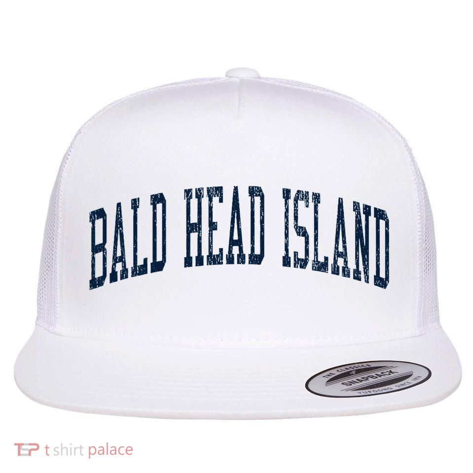 Bald Head Island Nc Vintage Athletic Sports Flatbill Hat