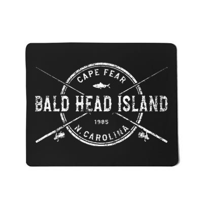 Bald Head Island Nc Vintage Crossed Fishing Rods Mousepad