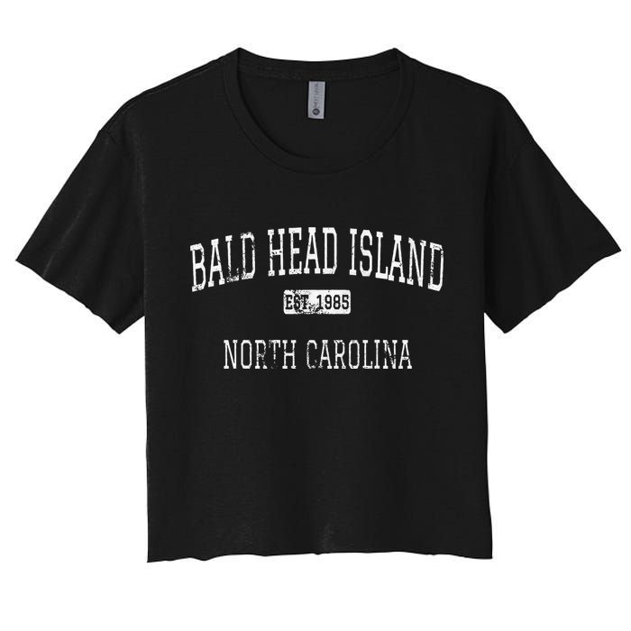 Bald Head Island North Carolina NC Vintage Women's Crop Top Tee
