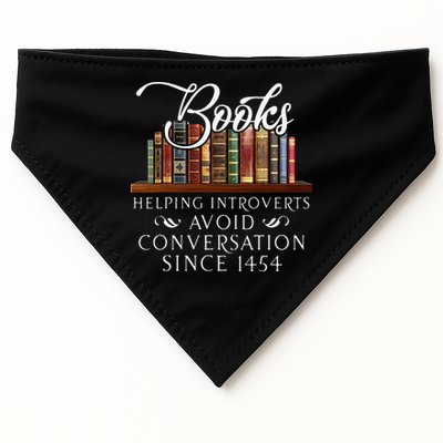 Books Helping Introverts Avoid Conversation USA-Made Doggie Bandana