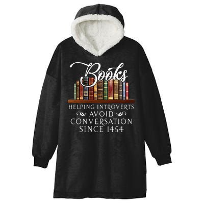 Books Helping Introverts Avoid Conversation Hooded Wearable Blanket