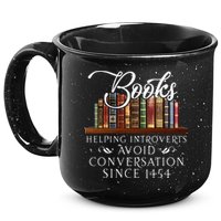 Books Helping Introverts Avoid Conversation 15oz Campfire Ceramic Mug