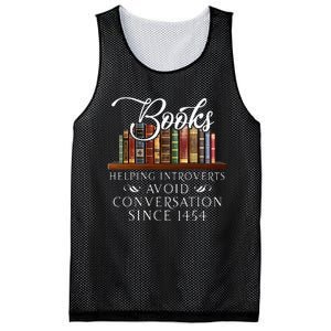 Books Helping Introverts Avoid Conversation Mesh Reversible Basketball Jersey Tank