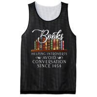 Books Helping Introverts Avoid Conversation Mesh Reversible Basketball Jersey Tank