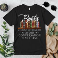 Books Helping Introverts Avoid Conversation Premium T-Shirt