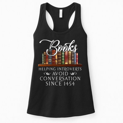 Books Helping Introverts Avoid Conversation Womens Tank Top