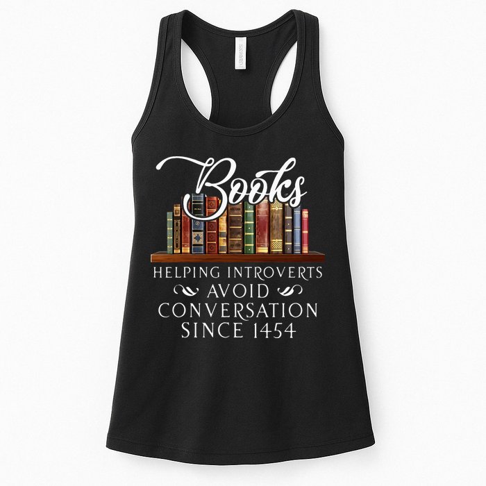 Books Helping Introverts Avoid Conversation Womens Tank Top